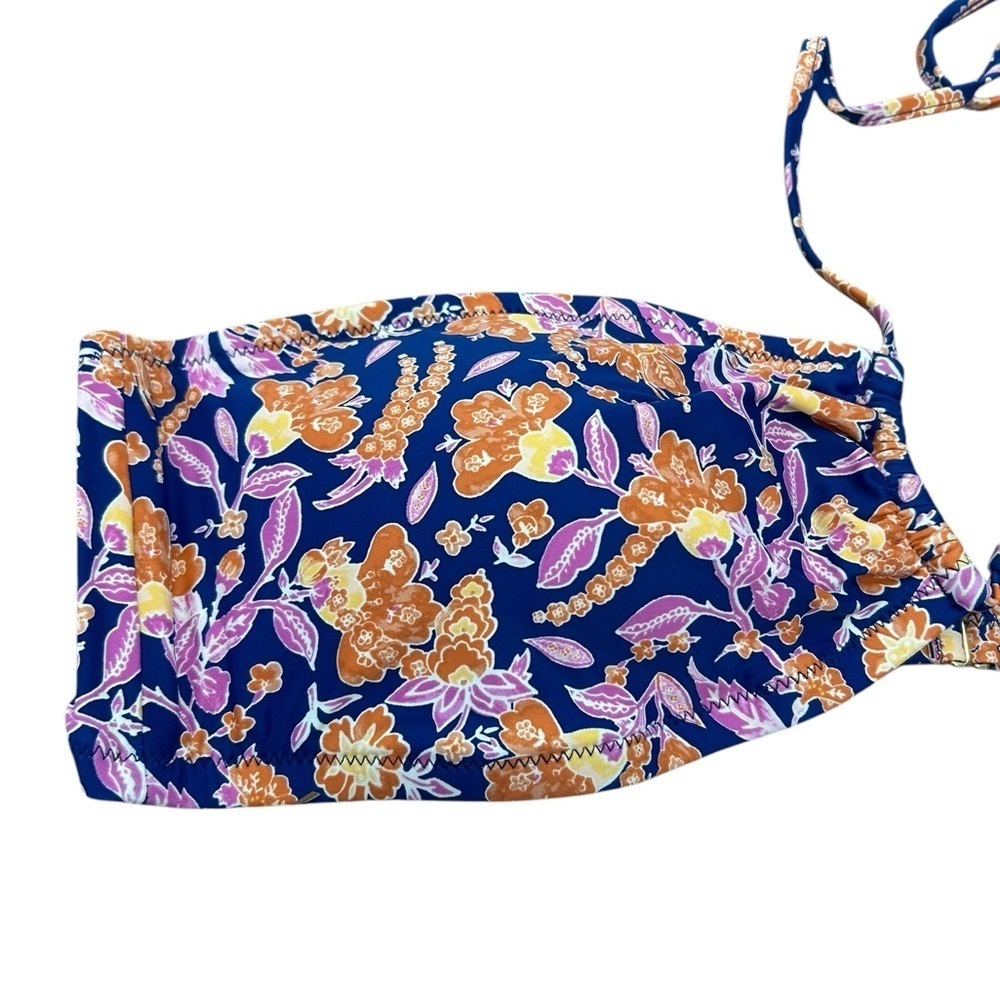 J. Crew Square Halter Bikini Top Floral Painted Block Print Women’s Plus 2X NWT - Picture 5 of 13